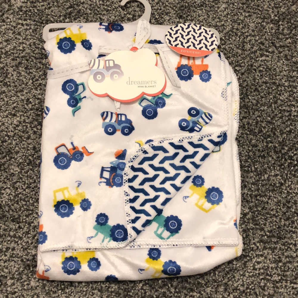 Tractor baby blanket